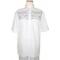 Prestige 100% Linen  White With Silver Lurex/Black Embroidered Design & Rhinestones Outfit EMB1001